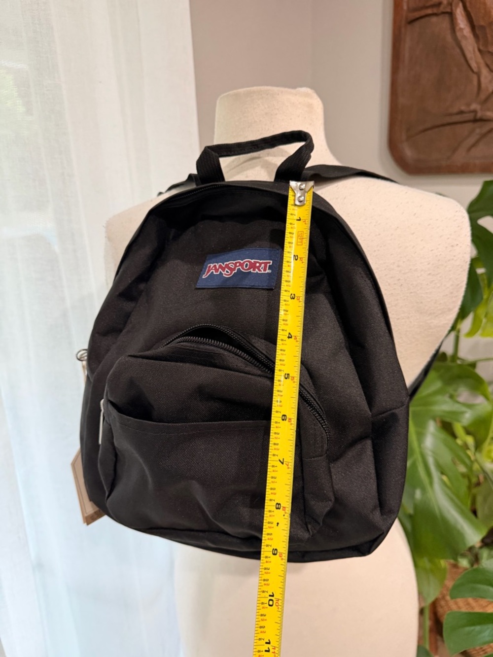 JanSport Half Pint Mini Backpack Black NWT Classic Small Bag - Picture 7 of 8